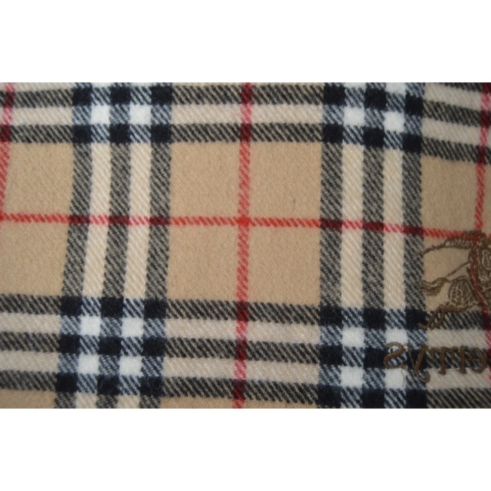 Burberrys Checked Vintage 100% Wool Lap Blanket 65 cm x 120 cm - Picture 6 of 7